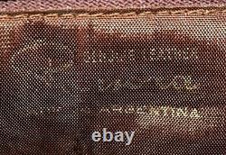 $440 Vintage RONORA & RIVOLI Rust Brown Genuine Snakeskin 9.5 x 13 Slim Handbag