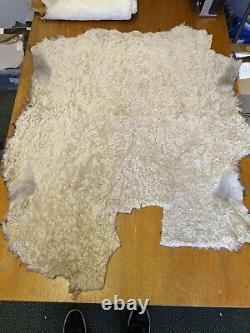 4x Genuine Sheepskin Natural XXL LARGE Different Sizes White / Cream Fur Rug