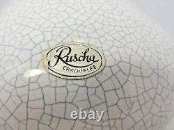 60s Design Ruscha Ceramic Pitcher Pitcher Pitcher 313 Craquelee Glaze Crackle Ice Label