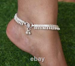 Anklet real 925 sterling silver handmade vintage design ankle bracelet excellent