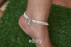 Anklet real 925 sterling silver handmade vintage design ankle bracelet excellent