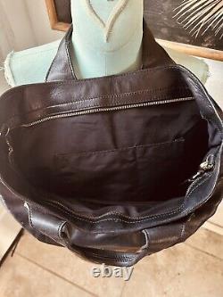 Authentic Vintage SAPAF Classic Black Floral Tooled Leather Shoulder Bag