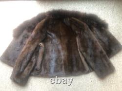 B2-1Vintage New Design 100% High Quality real fox Collar With Mink Fur Coat