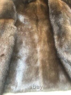 B2-1Vintage New Design 100% High Quality real fox Collar With Mink Fur Coat