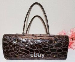 BRAHMIN Vintage ESPRESSO ORINOCO GENUINE LEATHER SHOULDER BAG SATCHEL HANDBAG