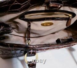 BRAHMIN Vintage ESPRESSO ORINOCO GENUINE LEATHER SHOULDER BAG SATCHEL HANDBAG