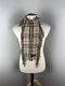 Burberry Genuine Vintage Nova Check Camel 100% Lambswool Scarf Designer Winter