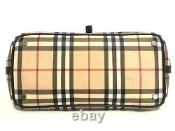 Burberry Nova Check Genuine Leather Vintage Handbag/Shoulders/Satchels Bag