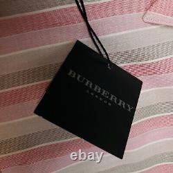 Burberry Vintage Shirt Large Mens Pink Short Sleeve Striped Genuine Regular Fit