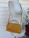 Coach Vintage Yellow Clutch Crossbody Bag Mustard Leather Rare 9044 90s Turnlock
