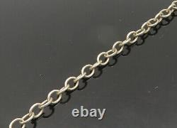DESIGNER 925 Silver Vintage Genuine Diamond A Initial Chain Necklace NE3552