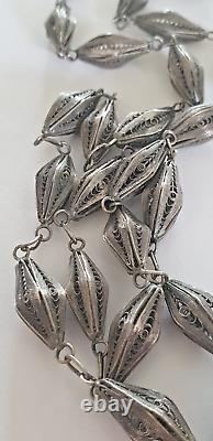 Designer Vintage Filigree Chain HERMANN SIERSBOL Denmark 925 Silver 78cm