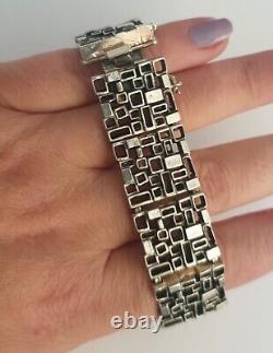 Designer vintage bracelet in 835 silver approx. 18 cm custom