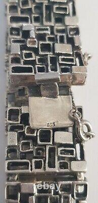 Designer vintage bracelet in 835 silver approx. 18 cm custom