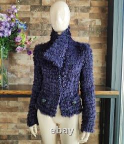 Dolce & Gabbana Vintage Knitted Real Fur Coat Exclusive Hardware Unworn 42IT
