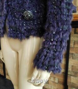 Dolce & Gabbana Vintage Knitted Real Fur Coat Exclusive Hardware Unworn 42IT