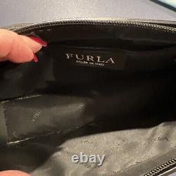 FURLA Vintage Genuine Leather Croc Embossed Shoulder Hand Bag withDust Bag