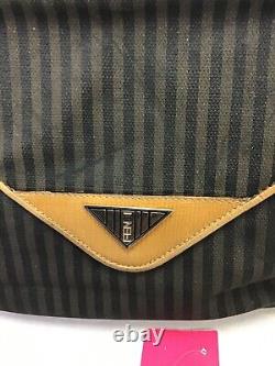 Fendi Bag, Genuine Vintage Fendi Pequin Stripe Tan Handbag Satchel w Top Handle