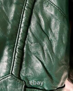 GENEL Vintage 1980s Genuine Leather Oversized Jacket Coat Matching Suit Skirt