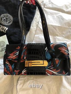 GENUINE 90's GIANNI VERSACE VINTAGE SIGNATURE DESIGN BAGUETTE STYLE HANDBAG