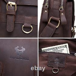 GENUINE LEATHER BAG Mens Designer Vintage Messenger Shoulder Crossbody Handbag