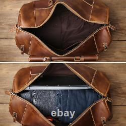 GENUINE LEATHER Mens Designer Bag Crossbody Shoulder Luggage Vintage Handbag