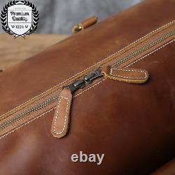 GENUINE LEATHER Mens Designer Bag Crossbody Shoulder Luggage Vintage Handbag