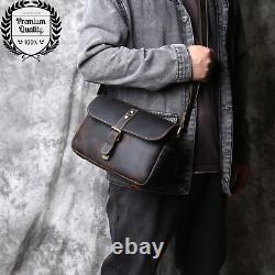 GENUINE LEATHER Mens Designer Bag Vintage Sling Crossbody Messenger Satchel Pack