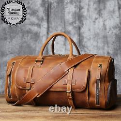 GENUINE LEATHER Mens Designer Bag Vintage Stylish Crossbody Shoulder Handbag