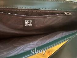 GF Ferre vintage designer bag in forest green quality leather. Never worn