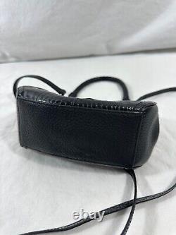 Genuine vintage BRIGHTON black leather shoulder bag with croc pattern crossbody