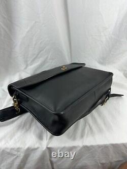 Genuine vintage COACH Lexington black leather briefcase brief messenger