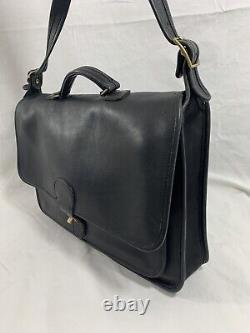 Genuine vintage COACH Metropolitan black leather briefcase laptop carrier work