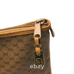 Gucci Handbag Tote Bag Genuine Leather Old Vintage GG Women's Purse, Bag Used
