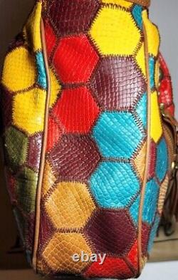 Isabella Fiore Rare Vintage Flower Power Marcia Studded Tasseled Handbag $795