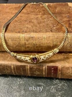 LANVIN Vintage Jewelry Necklace Chain Gold Plated Old Design Germany Retro Old