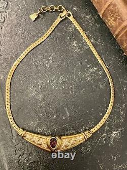LANVIN Vintage Jewelry Necklace Chain Gold Plated Old Design Germany Retro Old