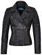 Ladies Vintage Look Leather Jacket Fashion Designer Series Real Leather 9334