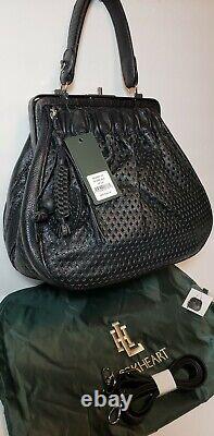 Lockheart Meshed Up Maxine Tasseled Woven Vintage Leather Handbag Crossbody $545