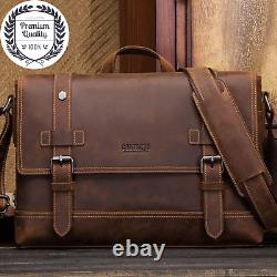 MENS LUXURY BAG Genuine Leather Designer Vintage Handmade Laptop Sling Handbag