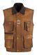 Men's Leather Vest Vintage Tan Buff Casual Wear Gilet Multi Pockets Waistcoat