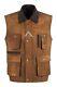 Men's Leather Vest Vintage Tan Buff Casual Wear Gilet Multi Pockets Waistcoat