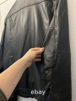 Mens Vintage Designer Rare Diesel Genuine Leather Jacket -Size Large Vgc RRP£450