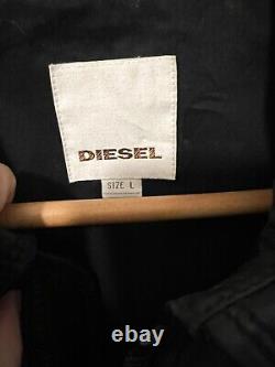 Mens Vintage Designer Rare Diesel Genuine Leather Jacket -Size Large Vgc RRP£450