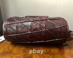 NWT Coach 1941 80's Design Burgundy Leather & Snake Kisslock Joni Crossbody $550