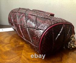 NWT Coach 1941 80's Design Burgundy Leather & Snake Kisslock Joni Crossbody $550