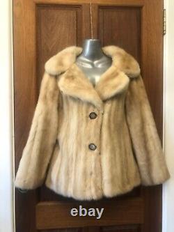 New design 100% vintage real blond mink coat full
