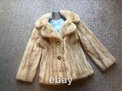 New design 100% vintage real blond mink coat full