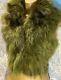 Rare Genuine Adrienne Landau Vintage Olive Green Fox Fur Gilet L Rrp 1,840