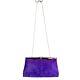 Rare Vintage Etra Genuine Leather Purple Clutch Crossbody Purse With Gold Chain